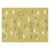 Mid Century Modern Diamonds Geel Tafelkleed (Voorkant (Horizontaal))
