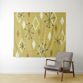 Mid Century Modern Diamonds Geel Wandkleed (In Situ (horizontaal))