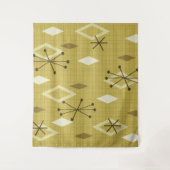 Mid Century Modern Diamonds Geel Wandkleed (Voorkant)