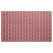 Mid-Century Modern Diamonds, grijs / grijs & rood Stof (Yard (91,4 cm))