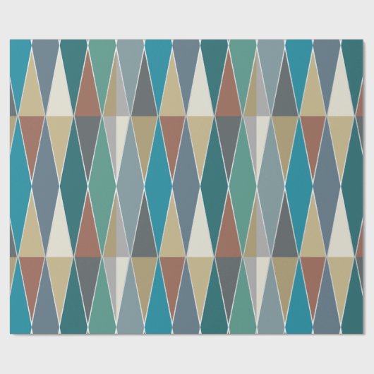 Mid Century Modern Diamonds (groot) Cadeaupapier (Vlak)