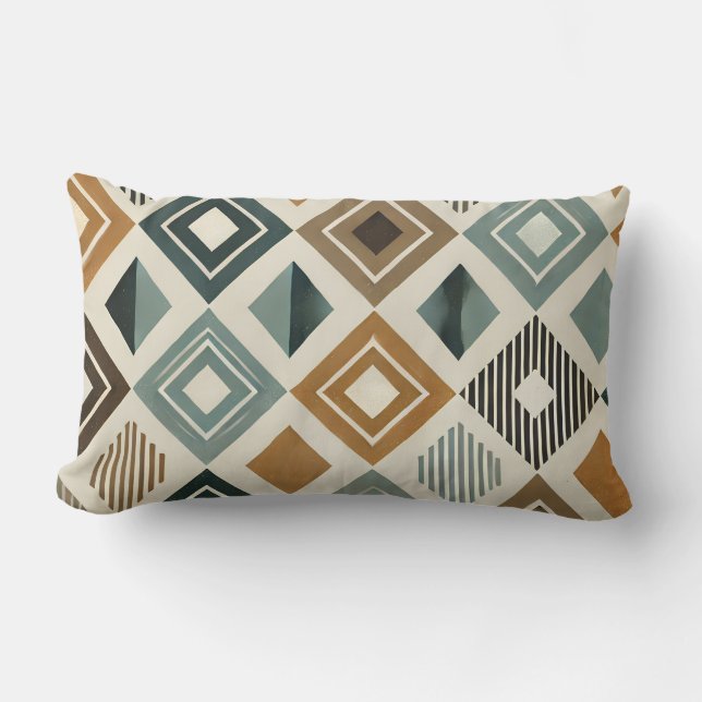 Mid-Century Modern Diamonds Kussen (Voorkant)