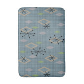 Mid Century Modern Diamonds laat grijs blauw Badmat (Voorkant Verticaal)