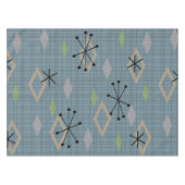 Mid Century Modern Diamonds laat grijs blauw Tafelkleed (Voorkant (Horizontaal))