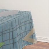 Mid Century Modern Diamonds laat grijs blauw Tafelkleed (Voorbeeld)