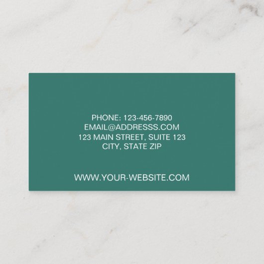 Mid Century Modern Diamonds 'Mint' Visitekaartje (Achterkant)