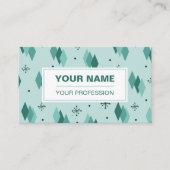 Mid Century Modern Diamonds 'Mint' Visitekaartje (Voorkant)