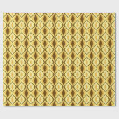 Mid-Century Modern Diamonds, Mustard Gold Cadeaupapier (Vlak)