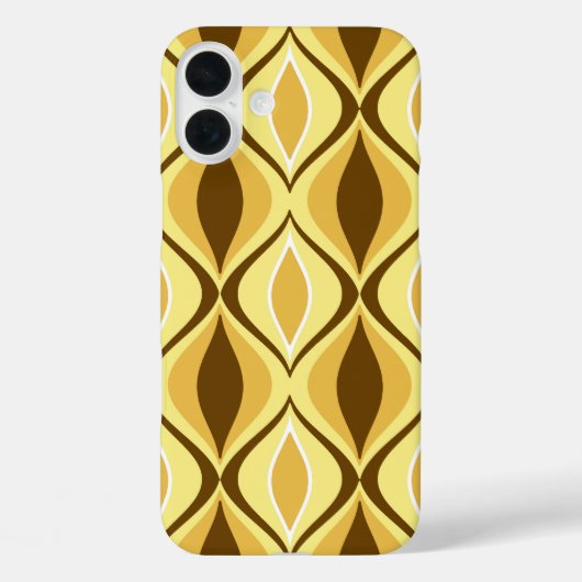 Mid-Century Modern Diamonds, Mustard Gold Case-Mate iPhone Case (Achterkant)