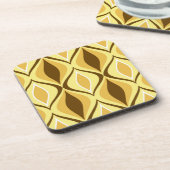 Mid-Century Modern Diamonds, Mustard Gold Onderzetter (Linkerzijde)