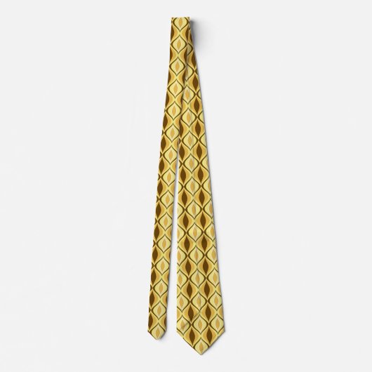 Mid-Century Modern Diamonds, Mustard Gold Stropdas (Achterkant)