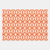 Mid-Century Modern Diamonds, Oranje, bruin en roes Inpakpapier Vel (Voorkant)