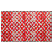 Mid-Century Modern Diamonds, Rood & Grijs / Grijs Stof (Yard (91,4 cm))