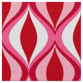 Mid-Century Modern Diamonds, Rood, Roze en Wit Stof (Close Up)