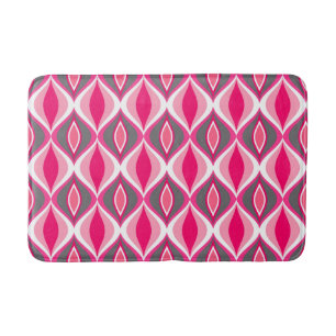 Mid-Century Modern Diamonds, Roze, Fuchsia en Gray Badmat