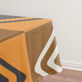 Mid Century Modern Diamonds Sinaasappel Bruin Tafelkleed (Voorbeeld)