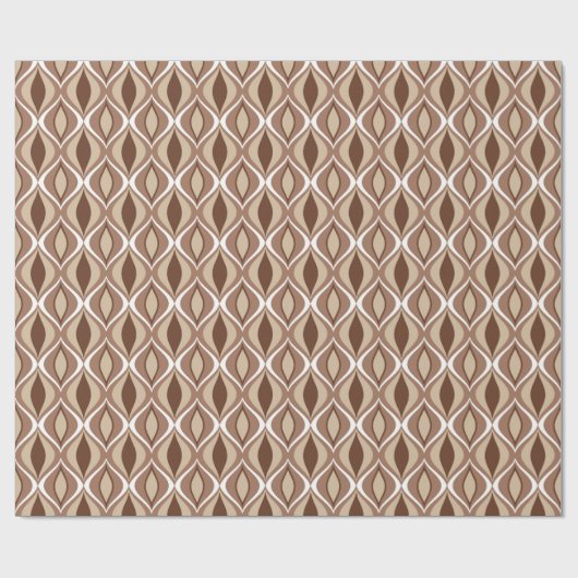 Mid-Century Modern Diamonds, Taupe en Brown Cadeaupapier (Vlak)