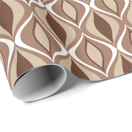 Mid-Century Modern Diamonds, Taupe en Brown Cadeaupapier (Rol Hoek)