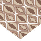 Mid-Century Modern Diamonds, Taupe en Brown Korte Tafelloper (Hoek)