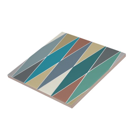 Mid Century Modern Diamonds Tegeltje (Zijkant)