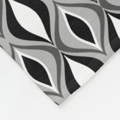 Mid-Century Modern Diamonds, zwart, wit en grijs Fleece Deken (Hoek)