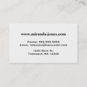 Mid-Century Modern Diamonds, zwart, wit en grijs Visitekaartje (Achterkant)