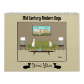 Mid Century Modern Dogs  Kalender (Hoes)