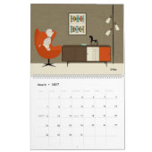 Mid Century Modern Dogs  Kalender (Mar 2027)