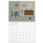 Mid Century Modern Dogs  Kalender (Jan 2027)