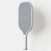 Mid-Century Modern Duifgrijs | Scriptnaam Pickleball Paddle (Links)