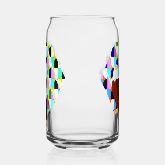 Mid Century Modern Eagle Blikvorm Glas (Links)