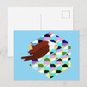 Mid Century Modern Eagle Briefkaart (Voorkant / Achterkant)