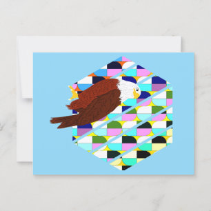 Mid Century Modern Eagle Briefkaart