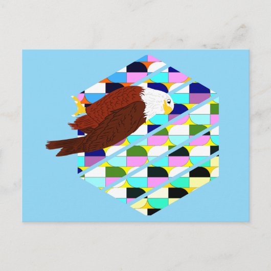 Mid Century Modern Eagle Briefkaart (Voorkant)