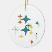 Mid Century Modern Eames Atomic Diamonds Starburst Keramisch Ornament (Links)