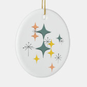 Mid Century Modern Eames Atomic Starbursts Keramisch Ornament (Rechts)