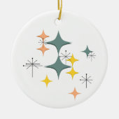 Mid Century Modern Eames Atomic Starbursts Keramisch Ornament (Voorkant)