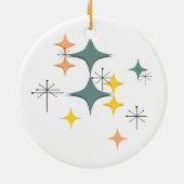 Mid Century Modern Eames Atomic Starbursts Keramisch Ornament (Achterkant)