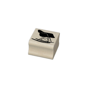 Mid Century Modern Eames Rocking Stoel Rubberstempel