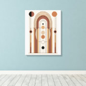 Mid-Century Modern Earth Tones Abstracte kunst Canvas Afdruk (Insitu (Houten vloer))