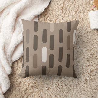 Mid-Century Modern Earthy Brown Capsule Geometric Kussen