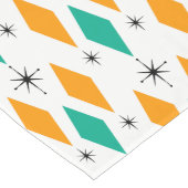 Mid Century Modern Era Diamonds Oranje Turquoise Lange Tafelloper (Hoek)