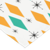 Mid Century Modern Era Diamonds Oranje Turquoise Tafelkleed (Gekanteld)