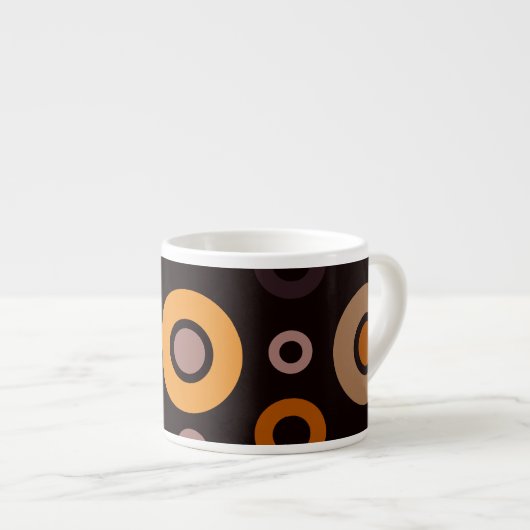 Mid-Century Modern Fall Geometric Espresso Kop (Voorkant rechts)