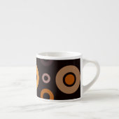 Mid-Century Modern Fall Geometric Espresso Kop (Rechts)