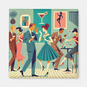 Mid Century Modern Feest De Martini Dans Magneet