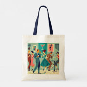 Mid Century Modern Feest De Martini Dans Tote Bag (Achterkant)