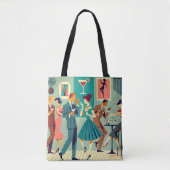 Mid Century Modern Feest De Martini Dans Tote Bag (Voorkant)