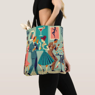 Mid Century Modern Feest De Martini Dans Tote Bag