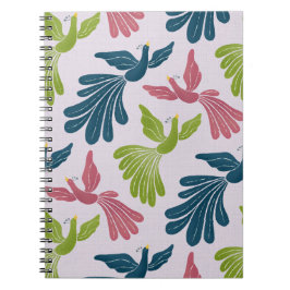 Mid-Century Modern Firebirds Spiral Notebook Notitieboek